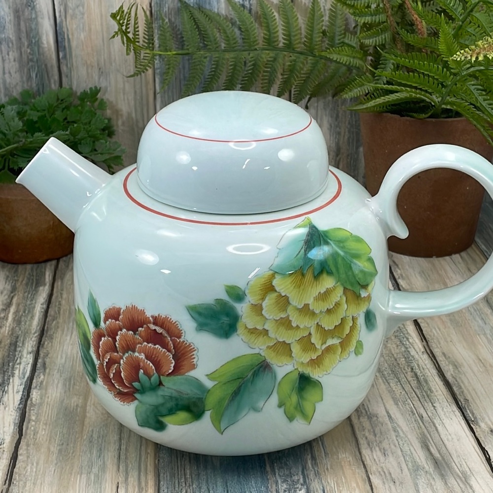 ⭐️Villeroy & Boch mettlacher lithographe T’chou vitro-porzellan teapot floral